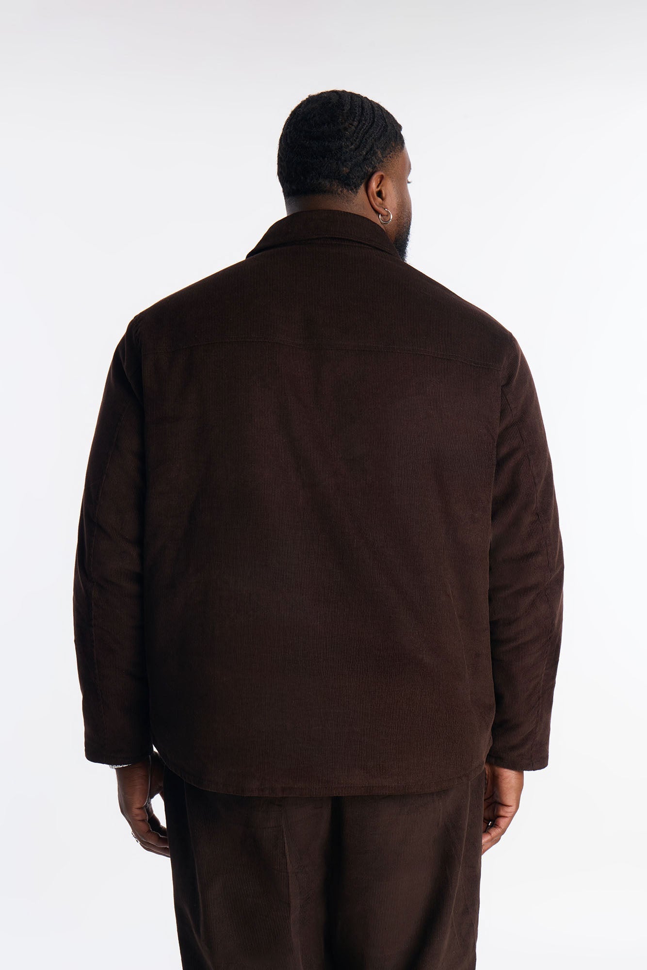 Corduroy Wale Button Up Shirt - Dark Brown