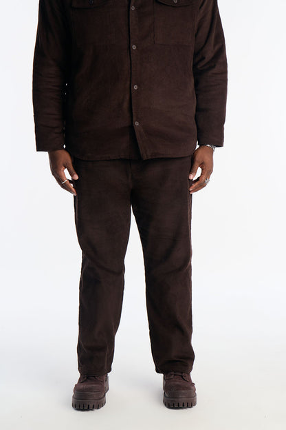 Straight Corduroy Wale Pant - Dark Brown