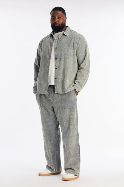 Straight Chi Town Corduroy Pant - Blue Wash