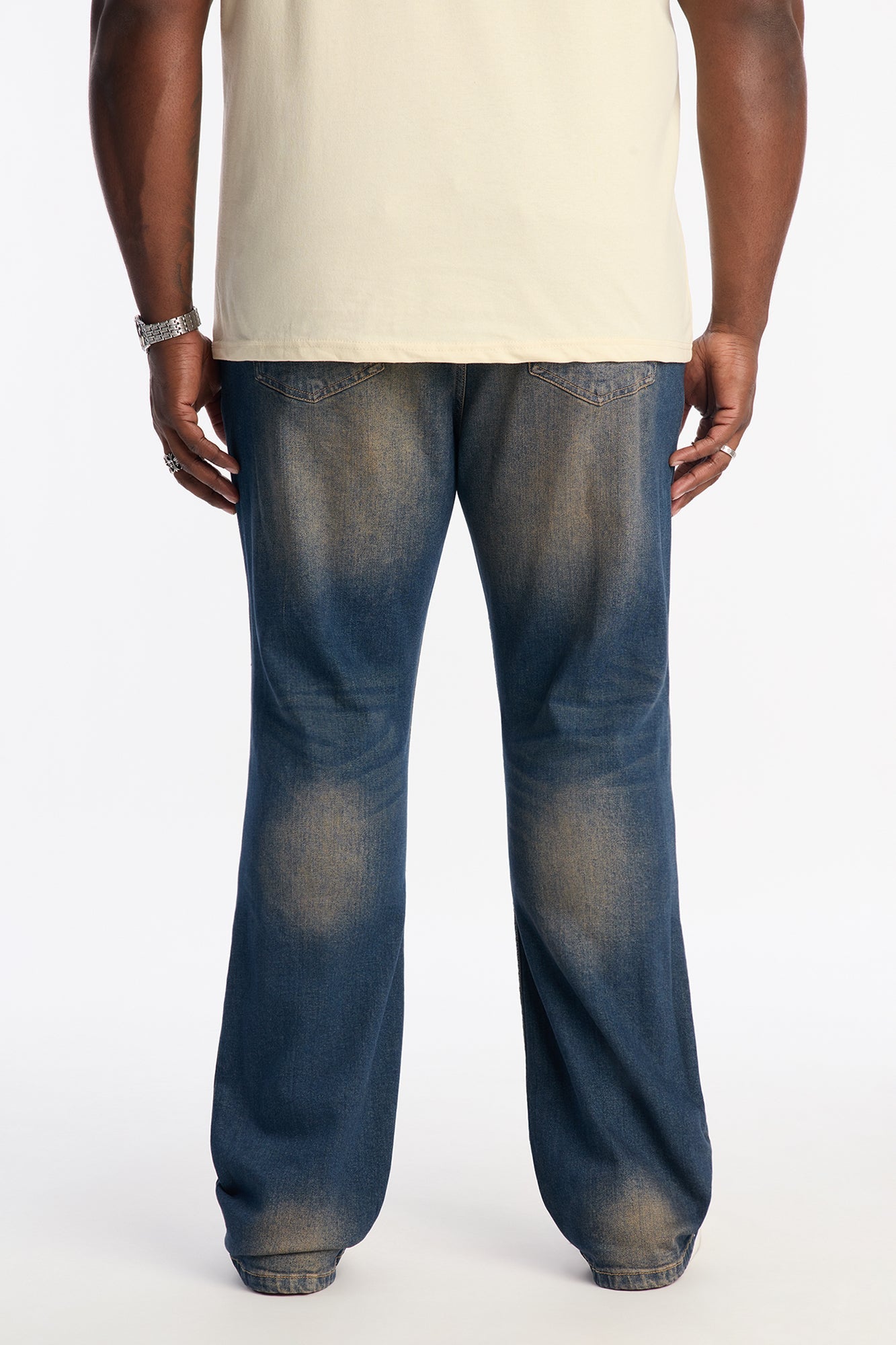 Stacked Skinny Flare Do It To You Destroyed Jean - Dark Wash