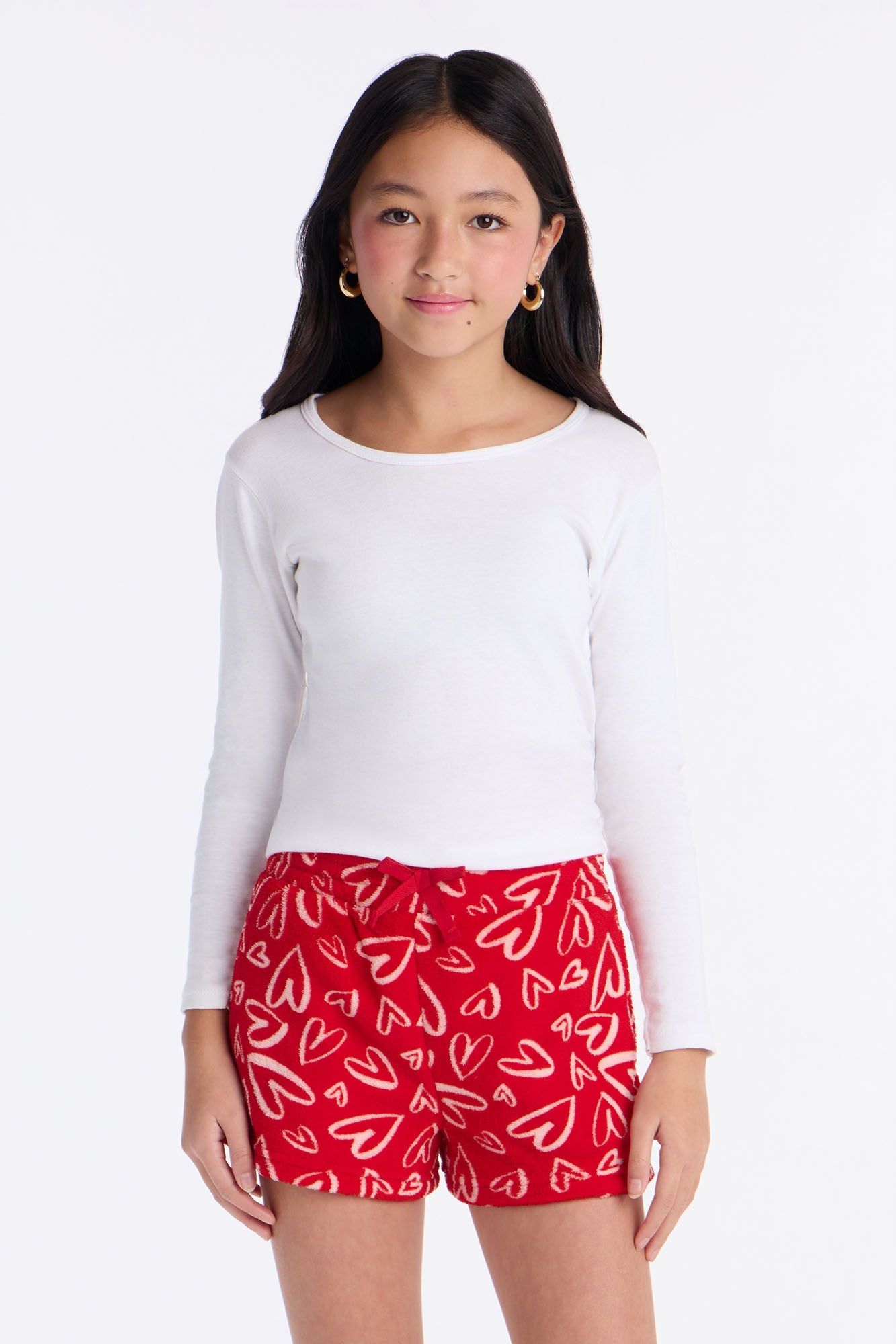 Mini All My Love Plush Shorts - Red