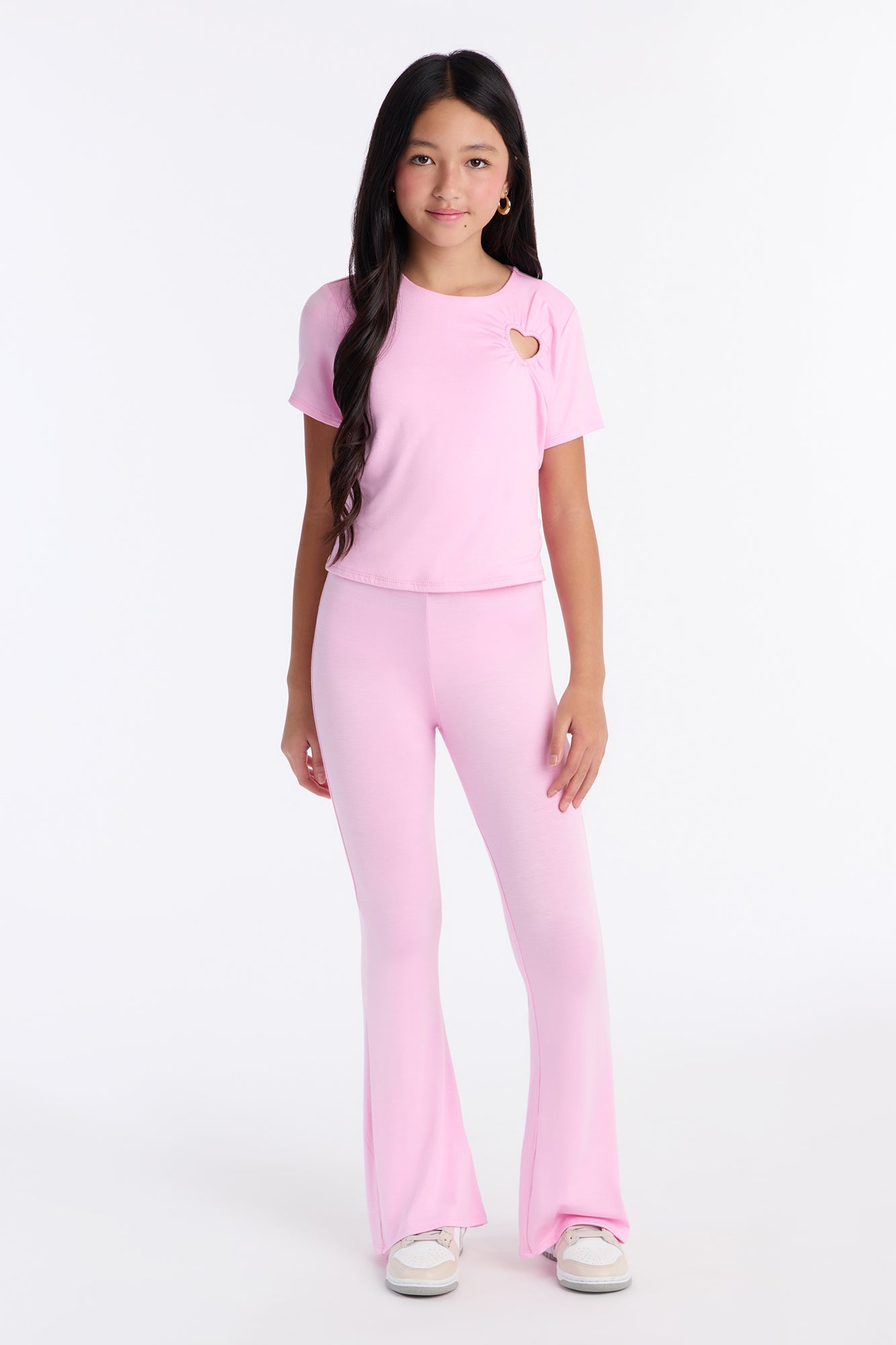 Mini Heart Feelings Pant Set - Pink