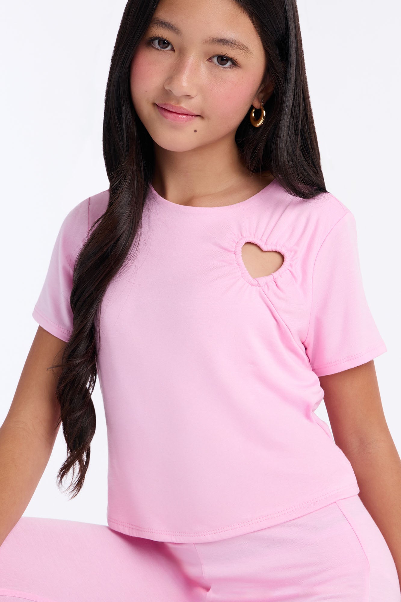 Mini Heart Feelings Pant Set - Pink