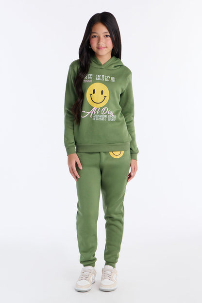 Mini Be Kind All Day Jogger Pant Set - Olive