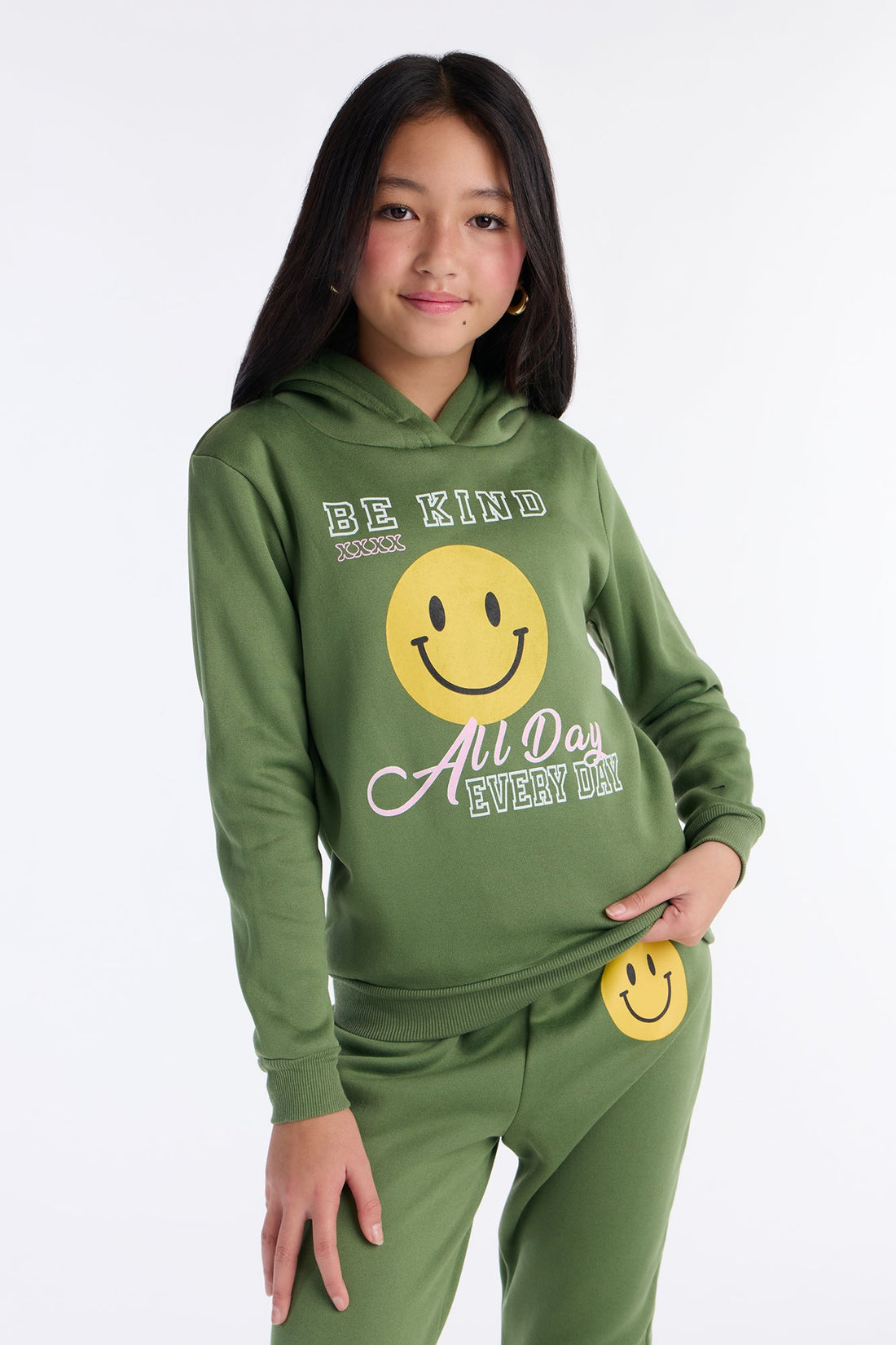 Mini Be Kind All Day Jogger Pant Set - Olive