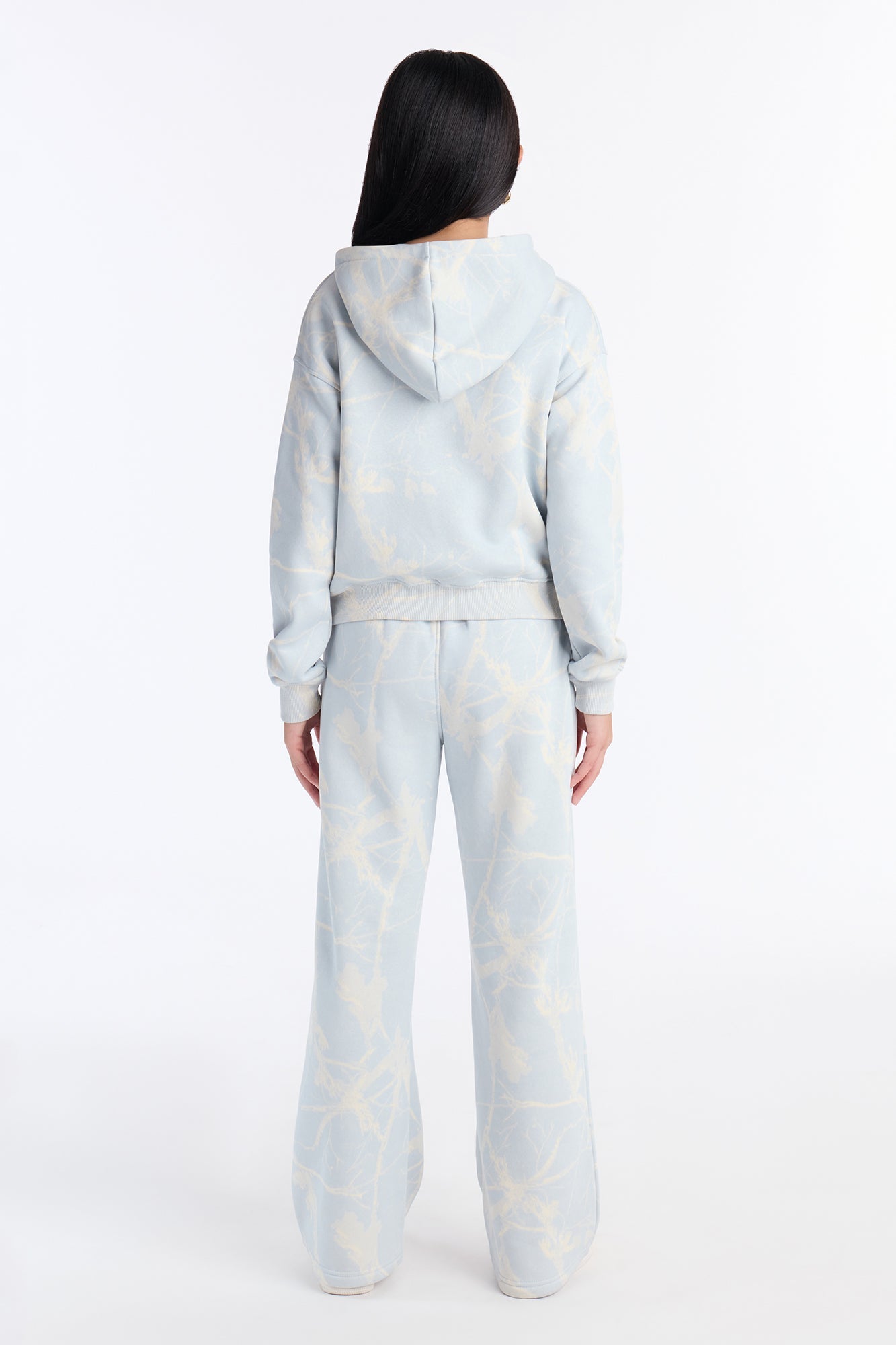 Mini Kendall Washed Fleece Lounge Hoodie - Light Blue