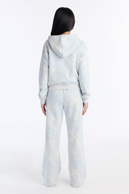 Mini Kendall Washed Fleece Lounge Hoodie - Light Blue