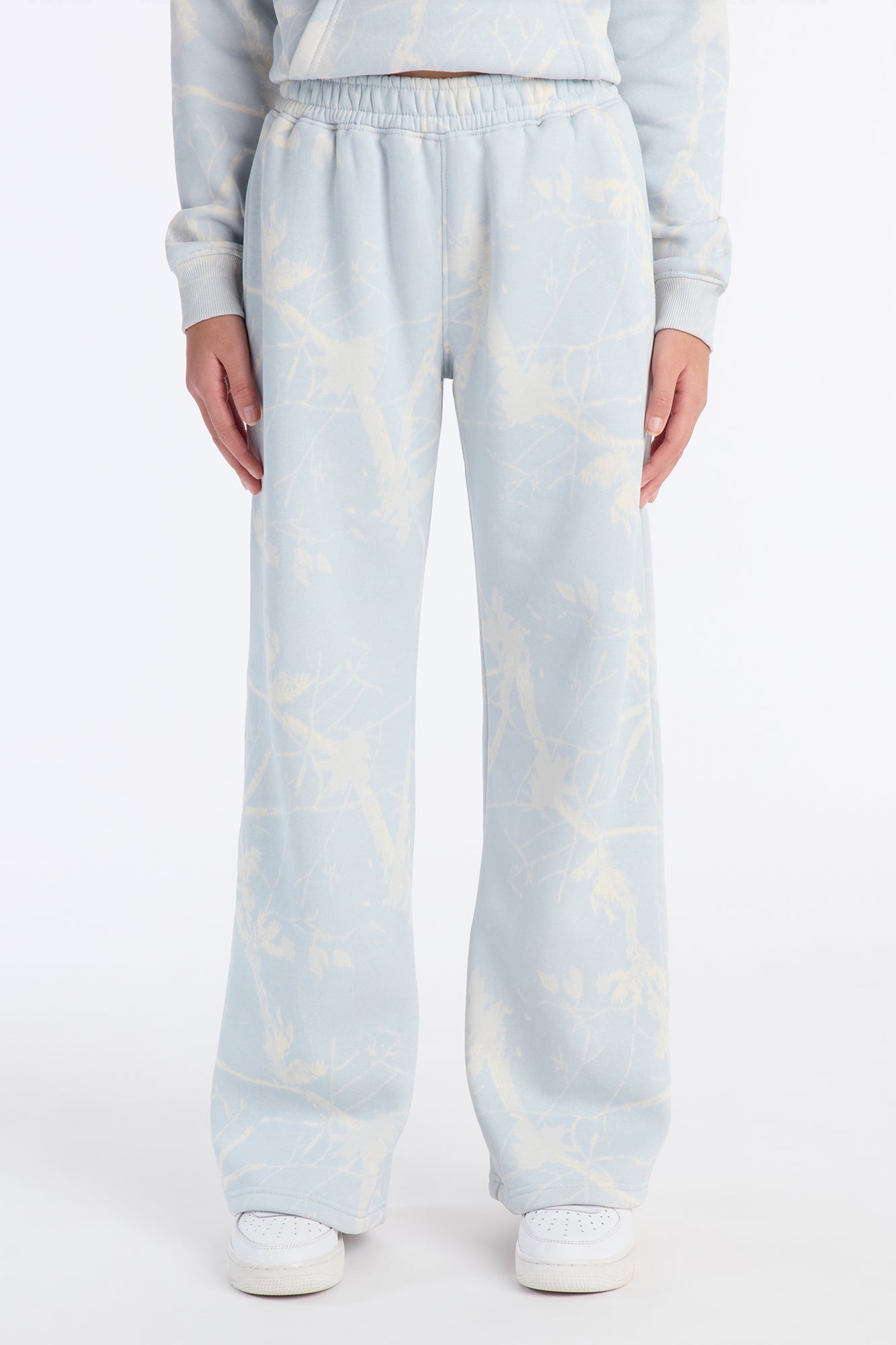 Mini Kendall Washed Fleece Pant - Light Blue