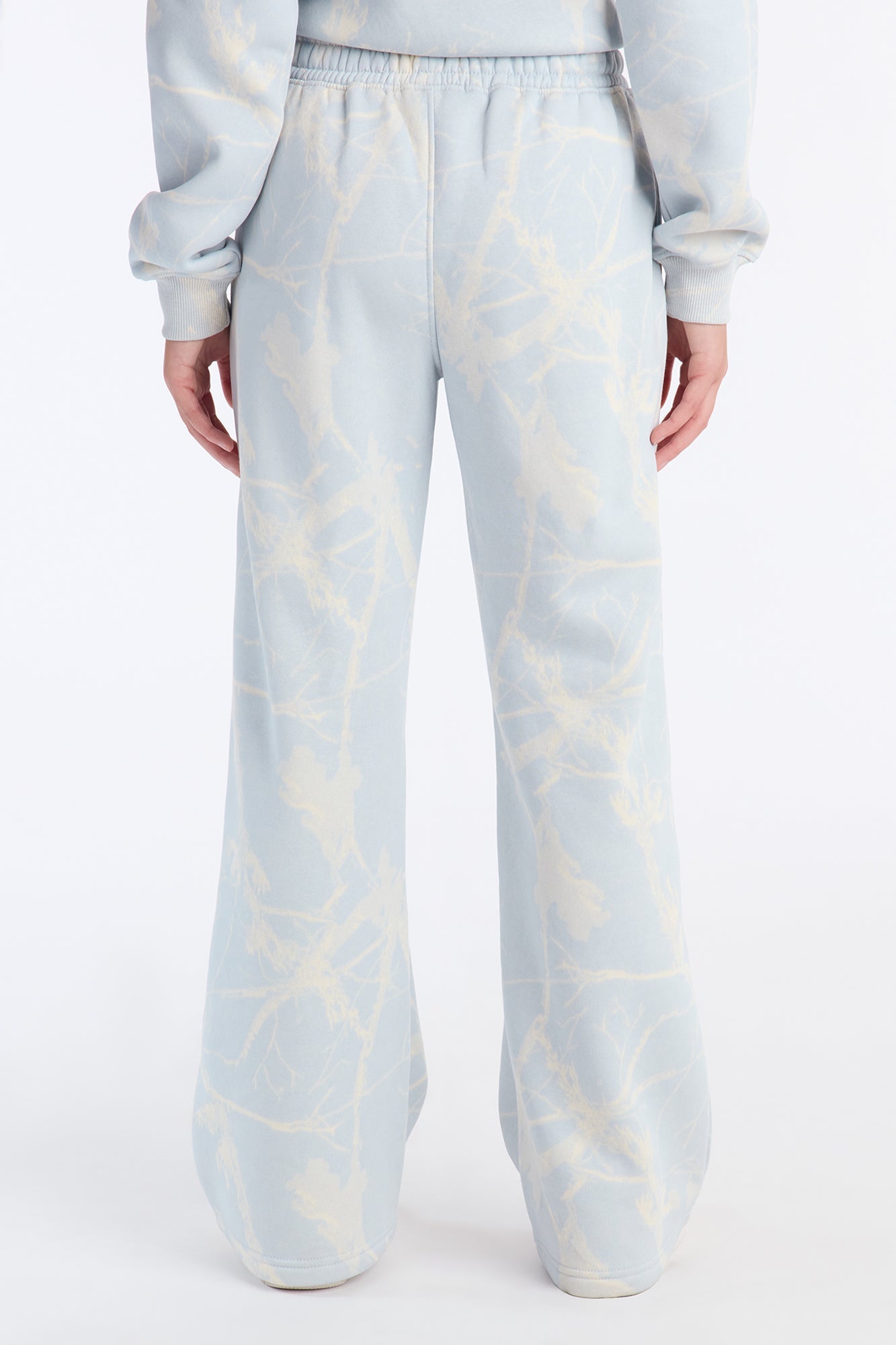 Mini Kendall Washed Fleece Pant - Light Blue