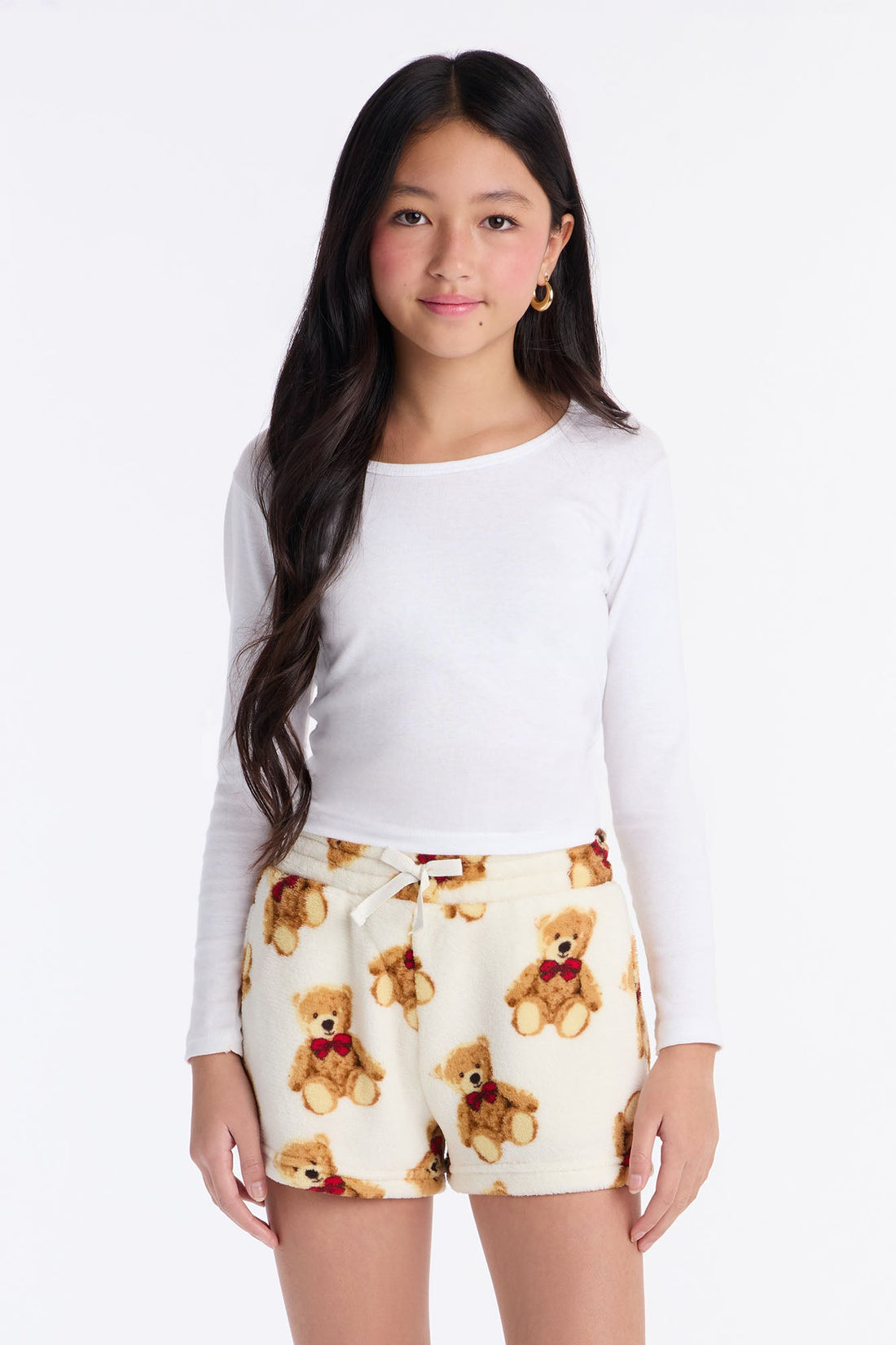 Mini Teddy Cutie Plush Short - Ivory/combo