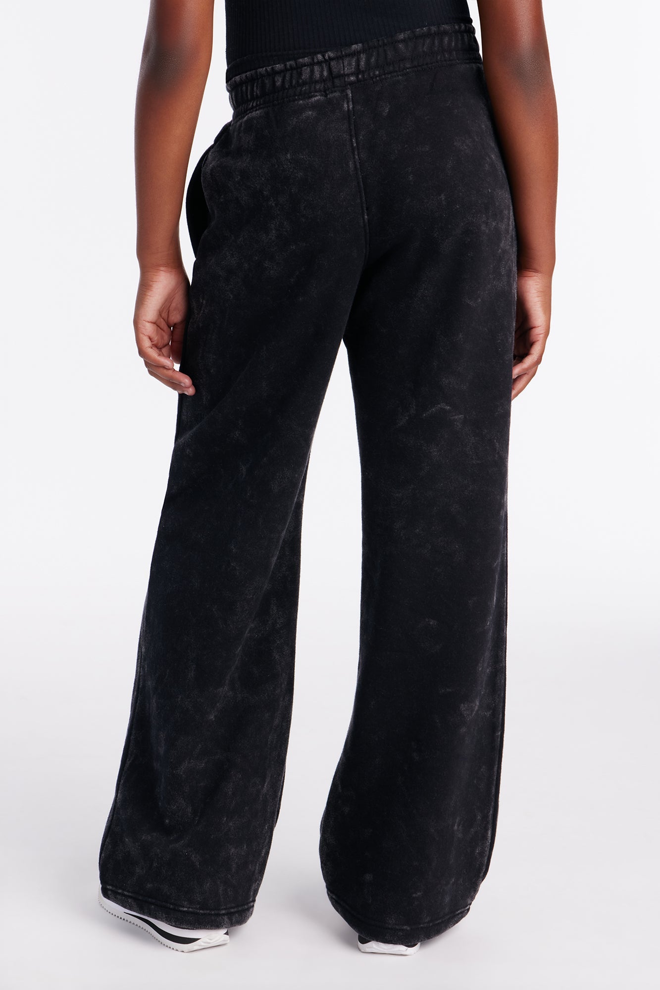 Mini Stay Blessed Washed Fleece Pants - Black Wash