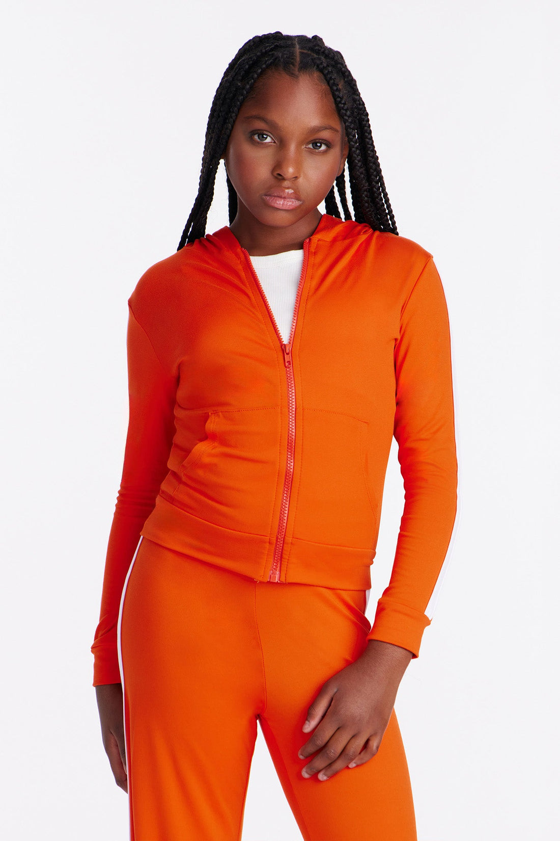 Mini Tennis Courts Wide Leg Pant Set - Orange