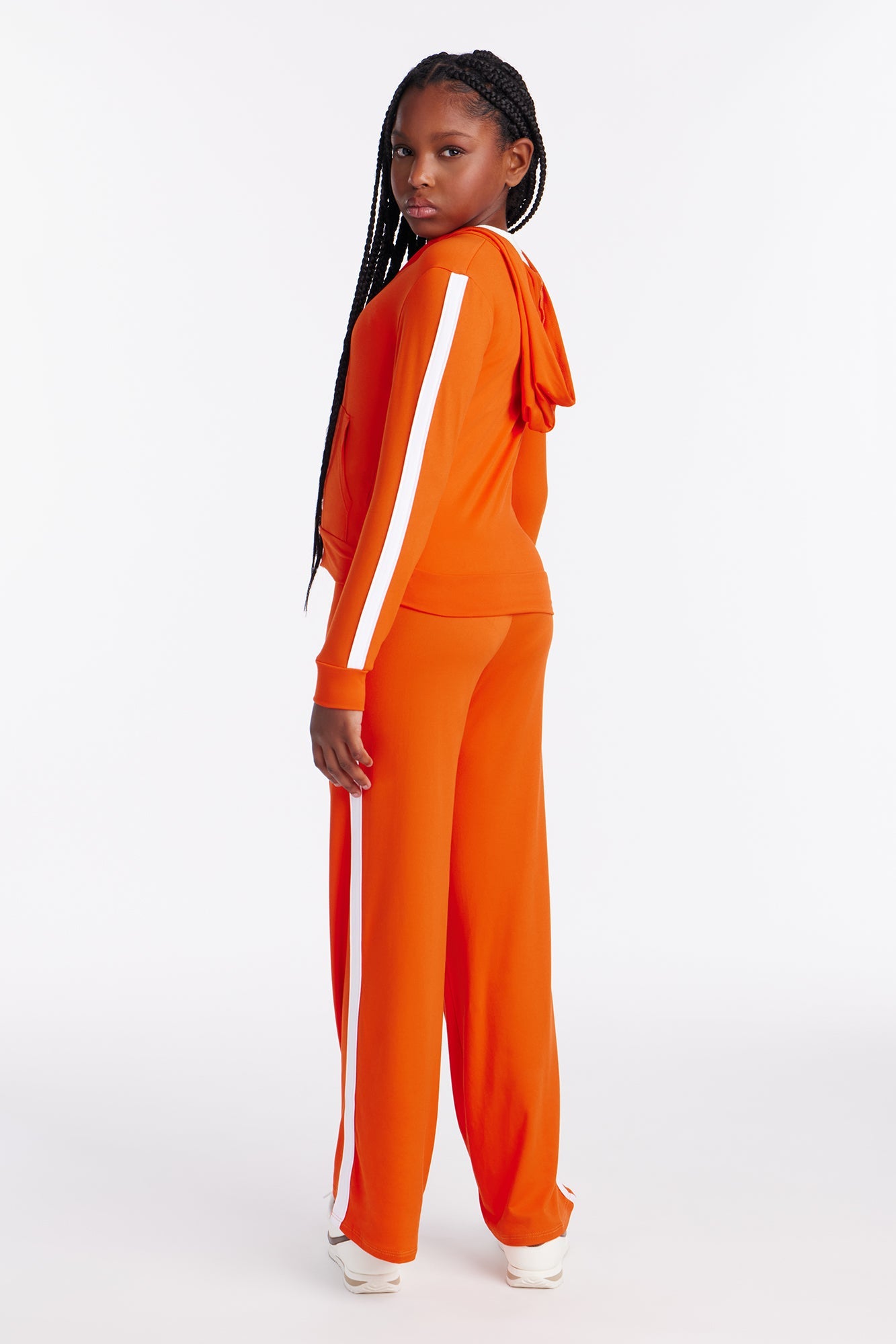 Mini Tennis Courts Wide Leg Pant Set - Orange