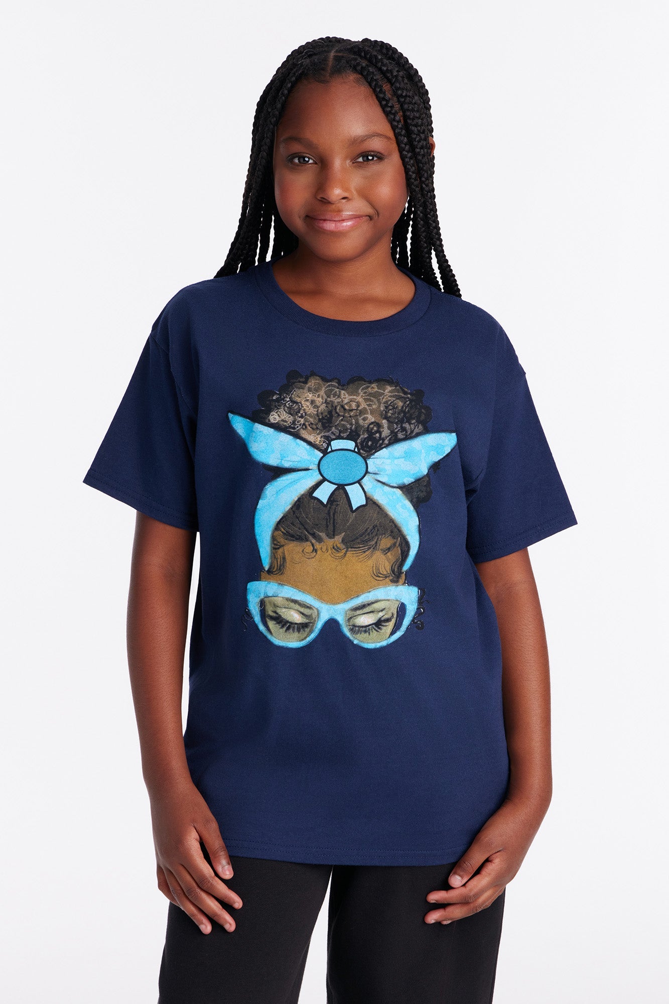 Mini Beauty And Brains T-Shirt - Navy