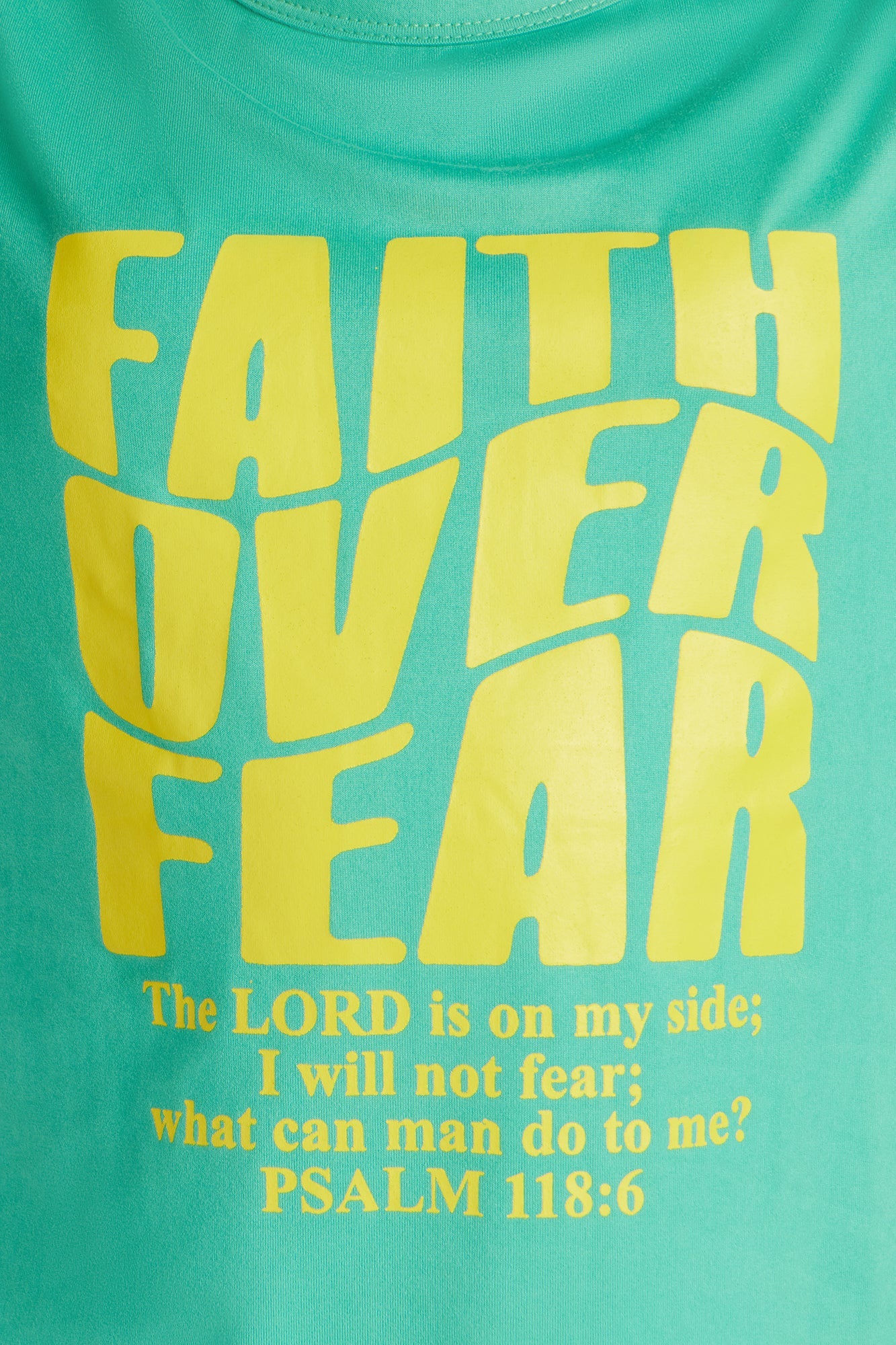 Mini Faith Over Fear Script Legging Set - Kelly Green