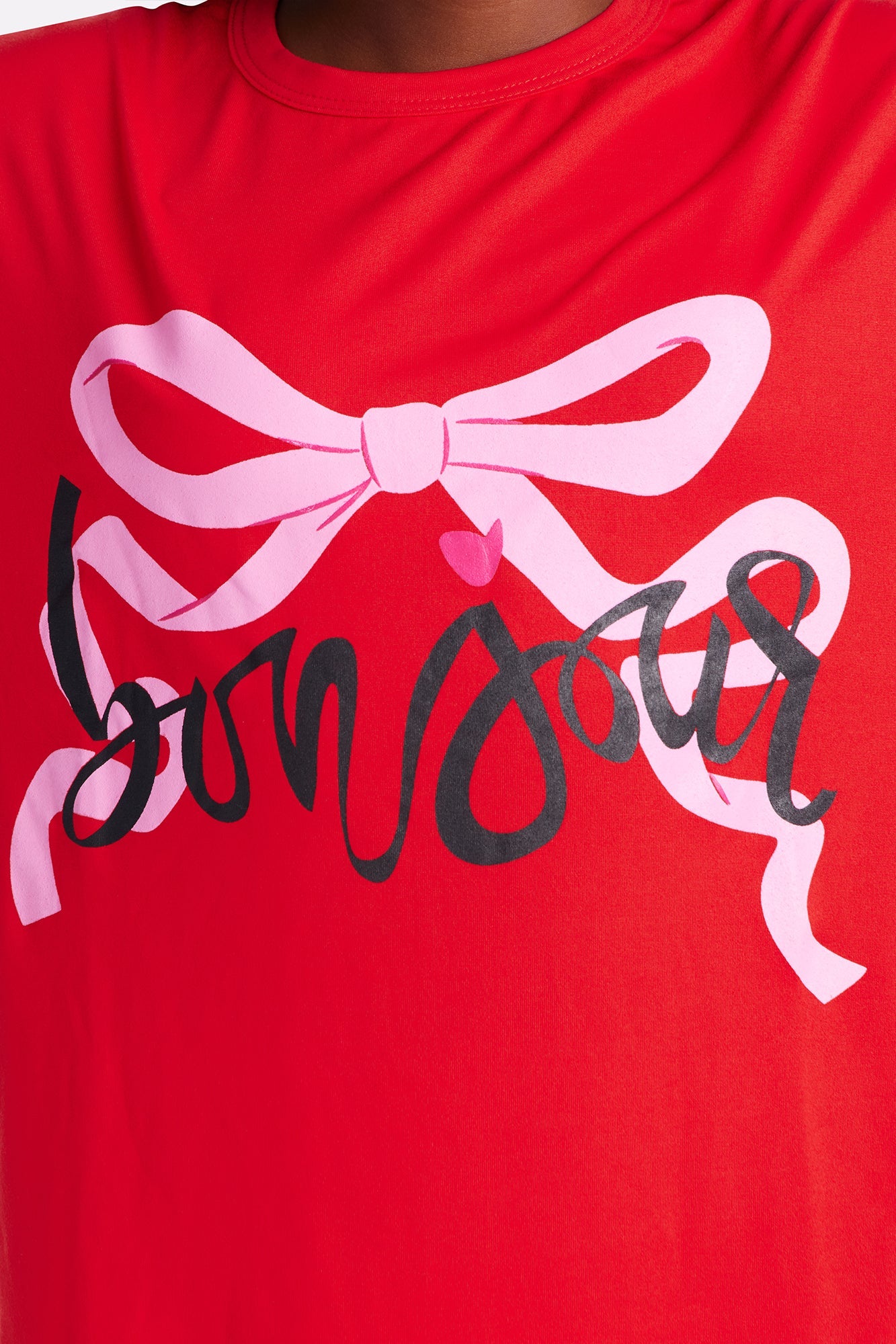 Mini Bonjour Bows Legging Set - Red