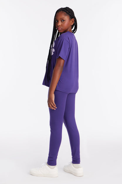 Mini Good Vibes Only Legging Set - Purple
