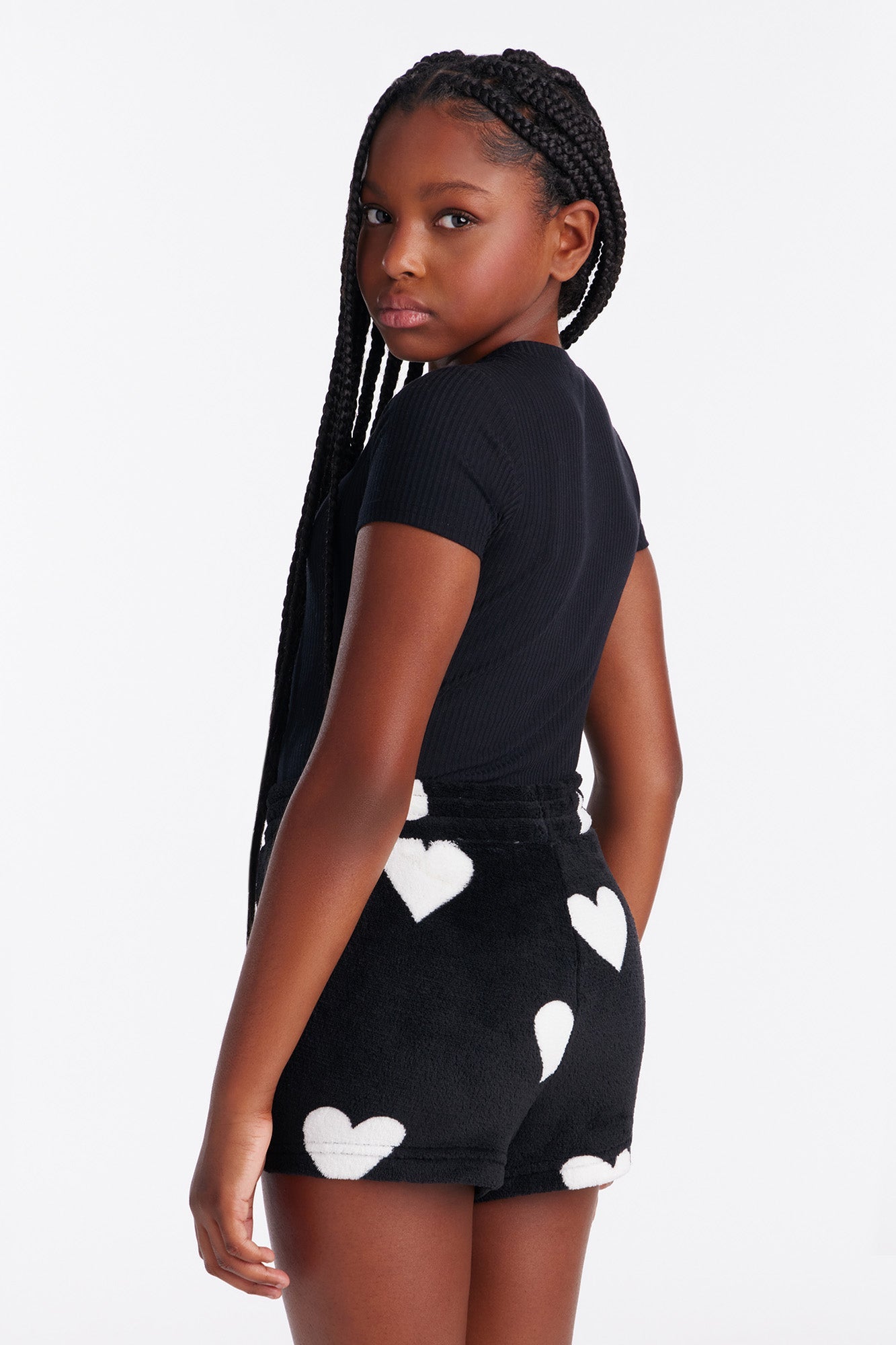 Mini With All My Heart Plush Short - Black/White