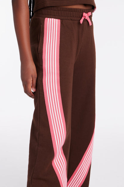 Mini Varsity Babe Pant Set - Chocolate