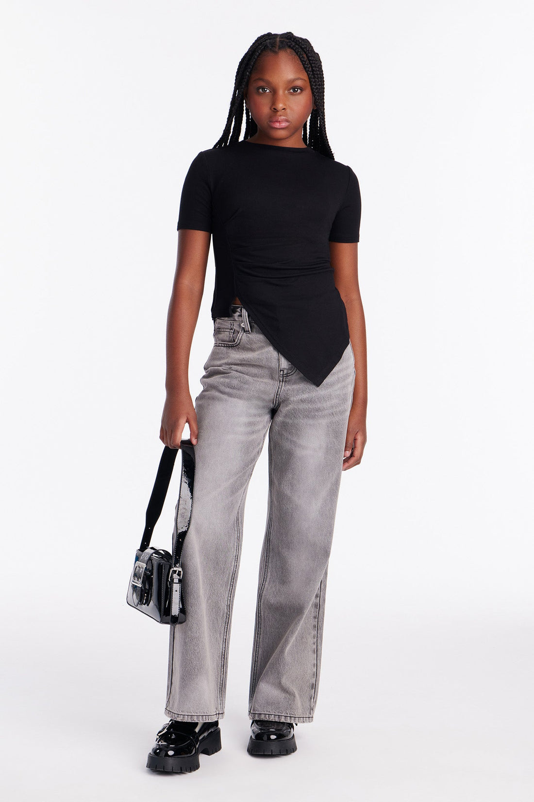 Mini Take Control Asymmetrical Top - Black