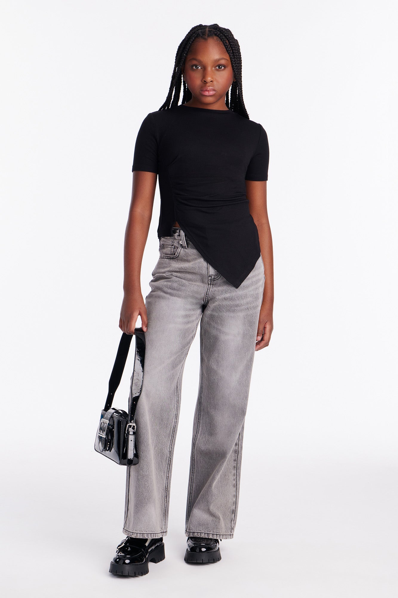 Mini Take Control Asymmetrical Top - Black