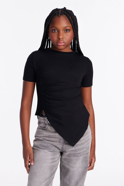 Mini Take Control Asymmetrical Top - Black