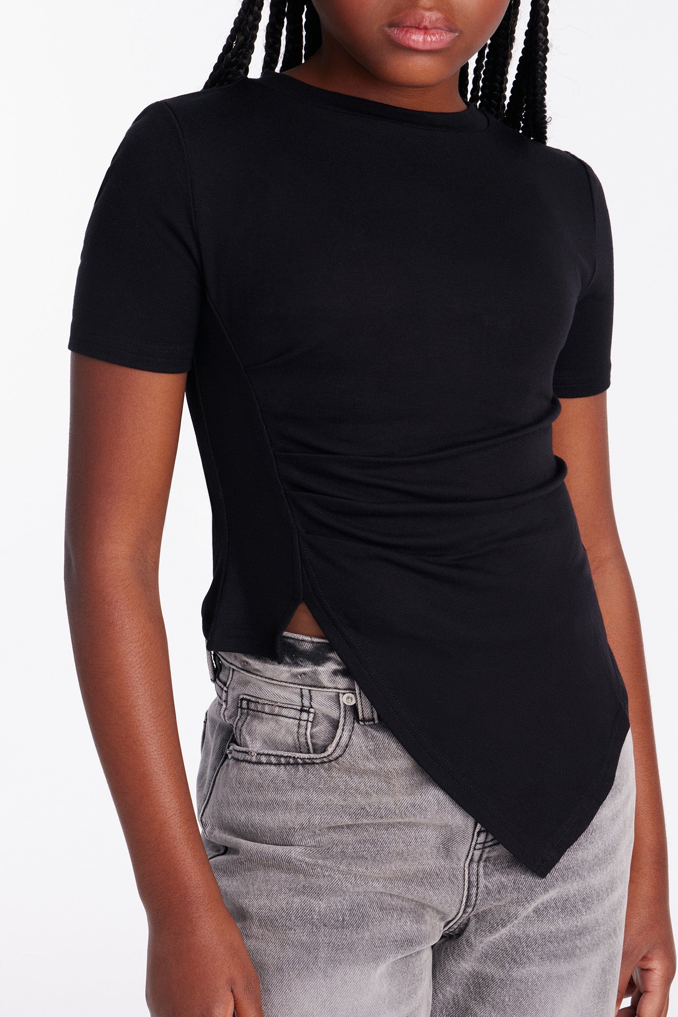 Mini Take Control Asymmetrical Top - Black