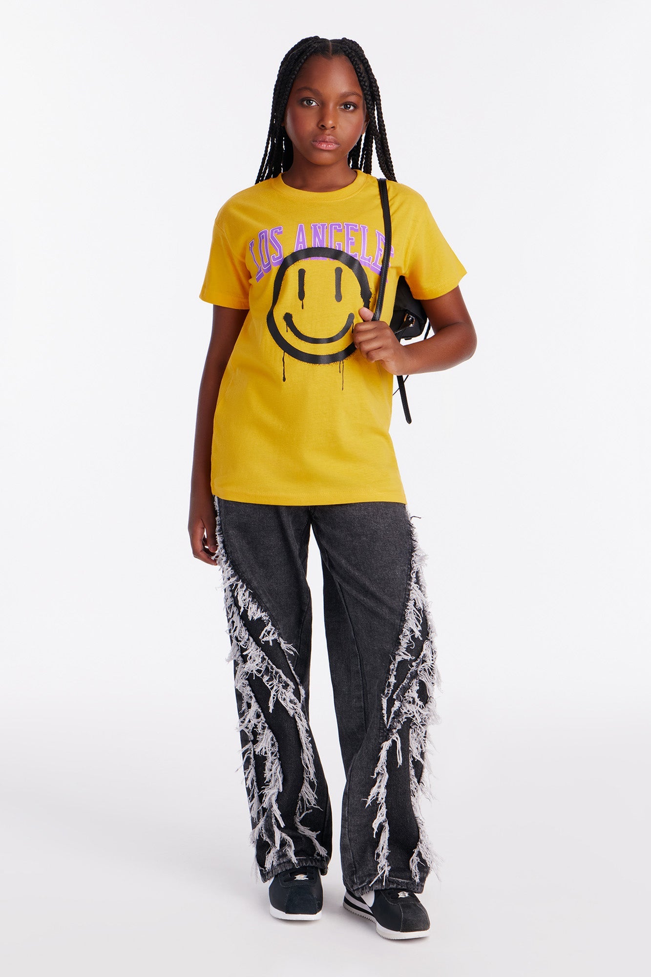 Mini Smiles From Los Angeles Short Sleeve Tee - Yellow