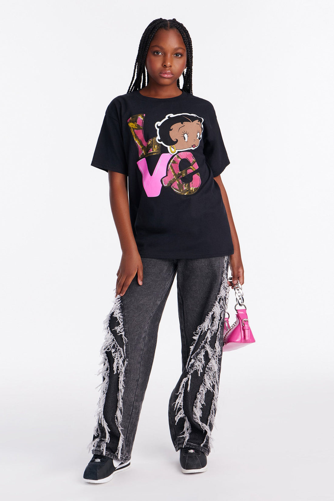 Mini Love Betty Boop Short Sleeve Tee - Black