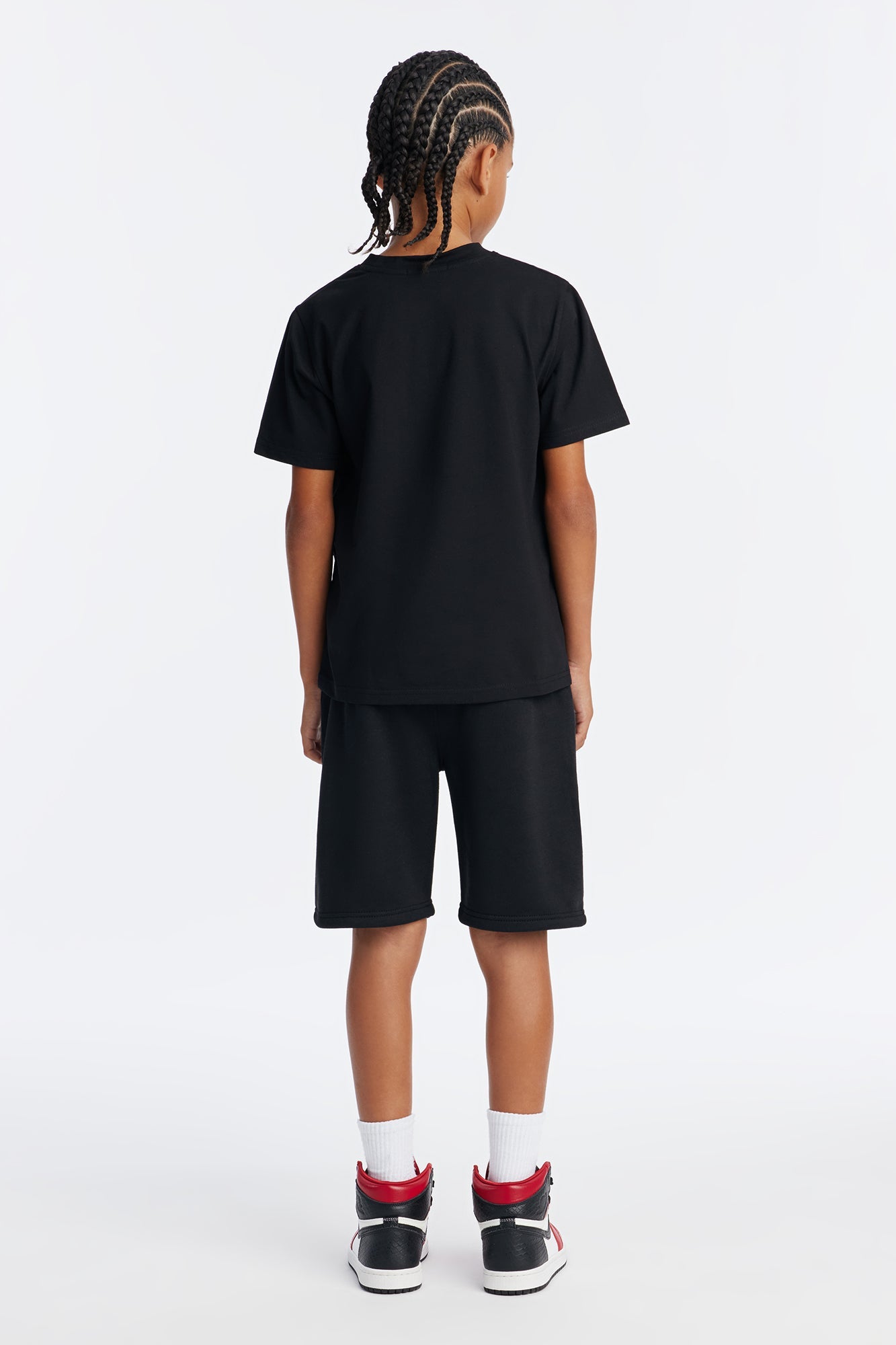 Mini The Most Savage King Fleece Short Set - Black