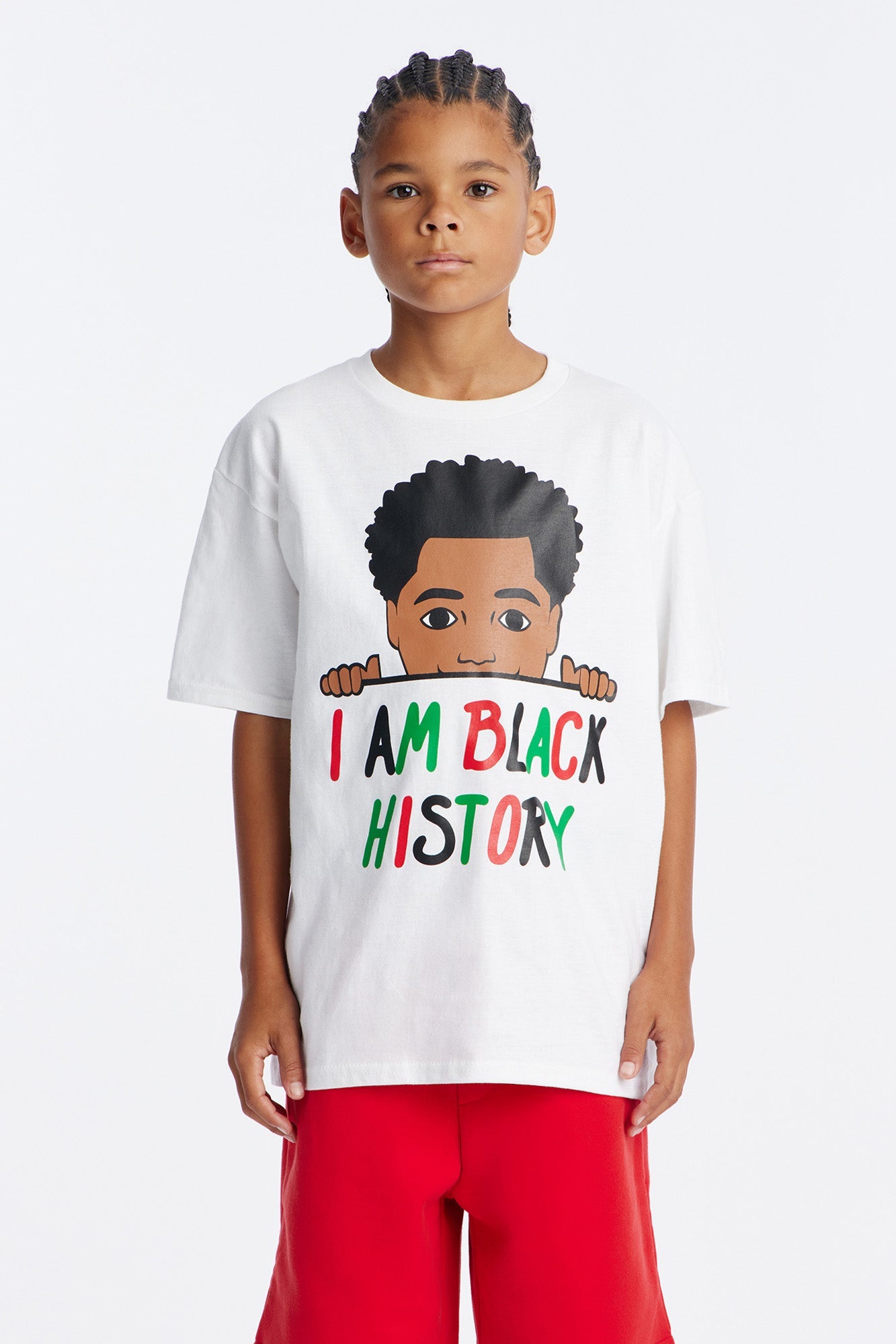 Mini I Am Black History Short Sleeve Tee - White