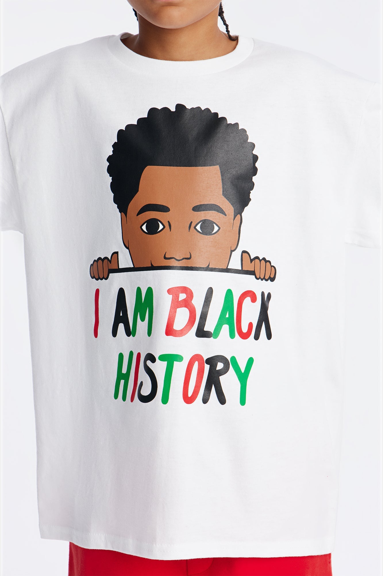 Mini I Am Black History Short Sleeve Tee - White
