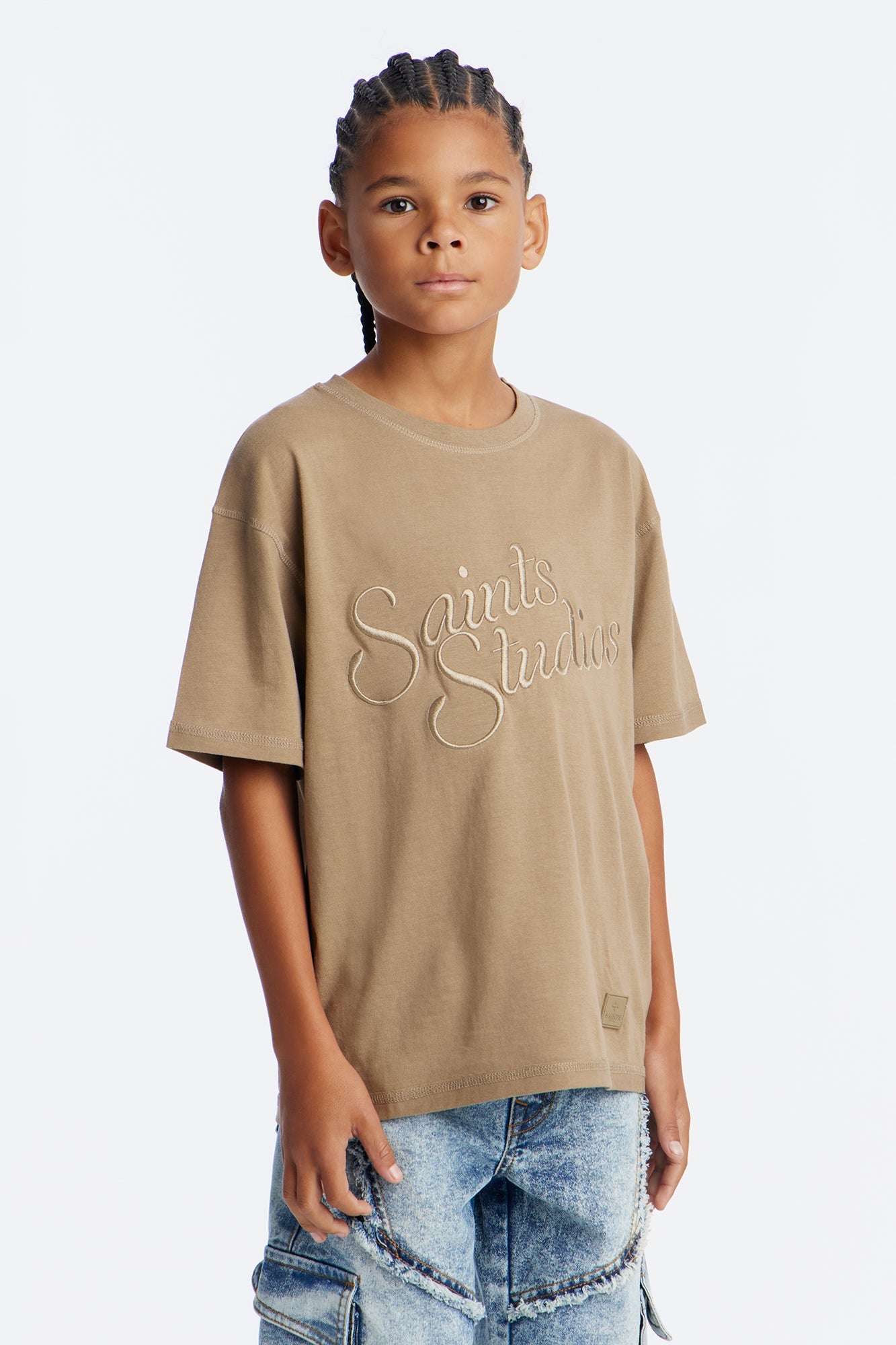 Mini Saints Studios Short Sleeve Tee - Taupe