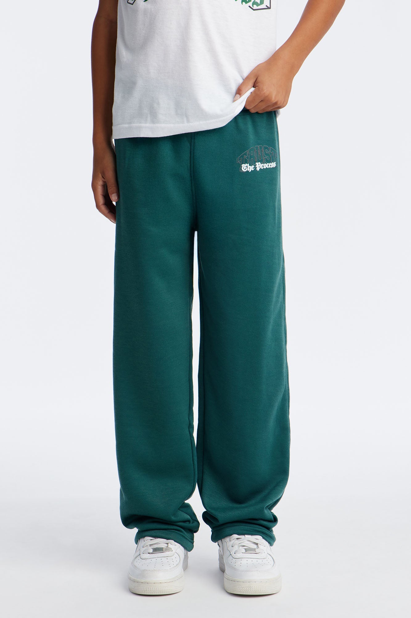 Mini Trust The Process Jogger Pant Set - White/combo