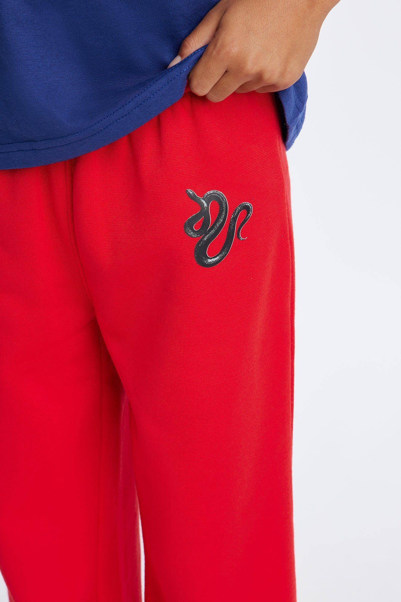 Mini Instinct Straight Leg Pant Set - Navy/combo
