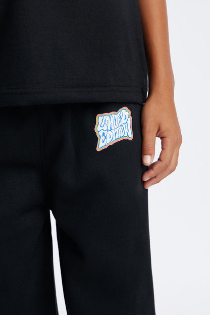 Mini Limited Edition Straight Leg Pant Set - Black