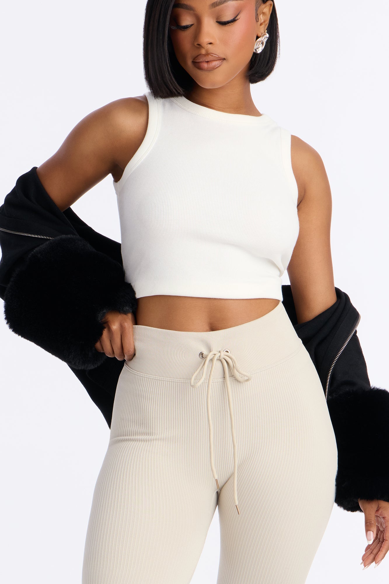 Feel The Burn Active Legging - Stone