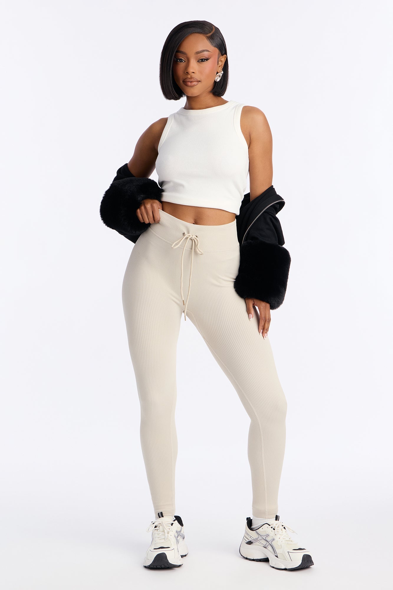 Feel The Burn Active Legging - Stone