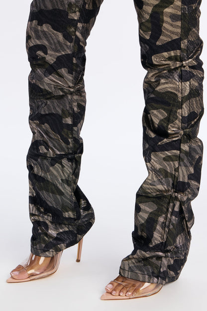 His Headliner Camo Stacked Jeans - Camouflage