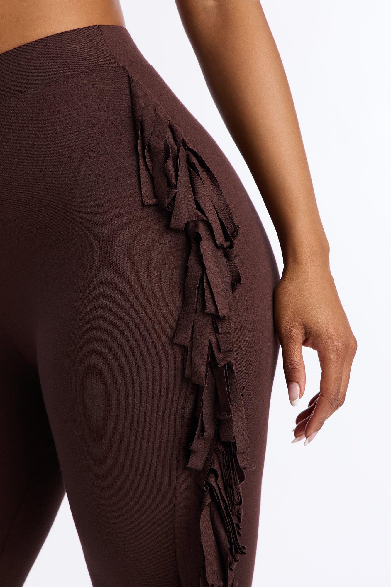 Shake It Like a Fringe Shaker Legging - Dark Brown