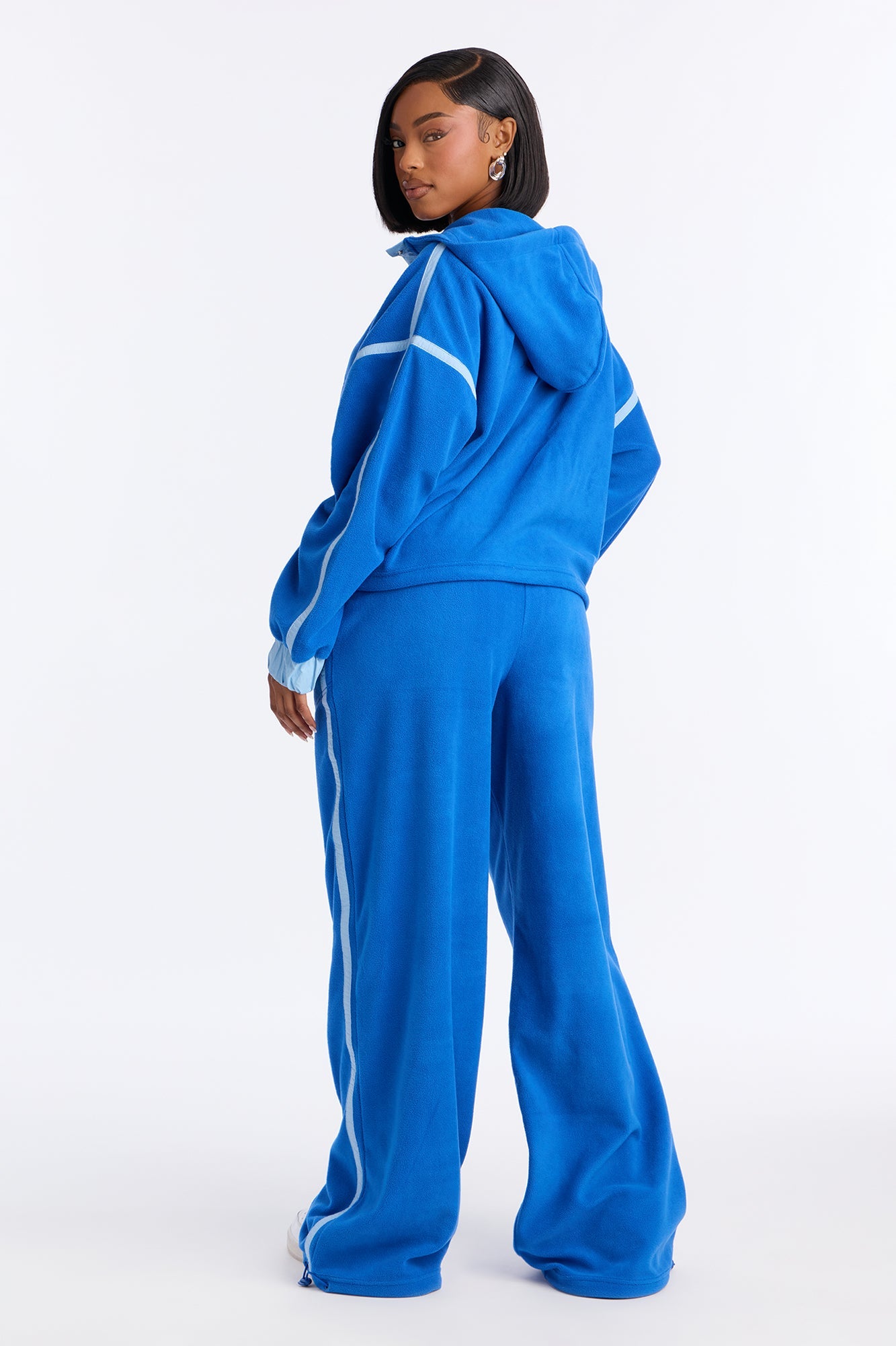 No Rush Polar Fleece Pant Set - Blue