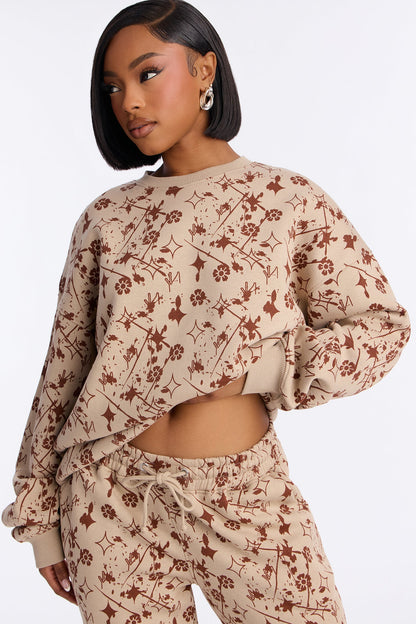 Signature Moves Fleece Jogger Set - Stone
