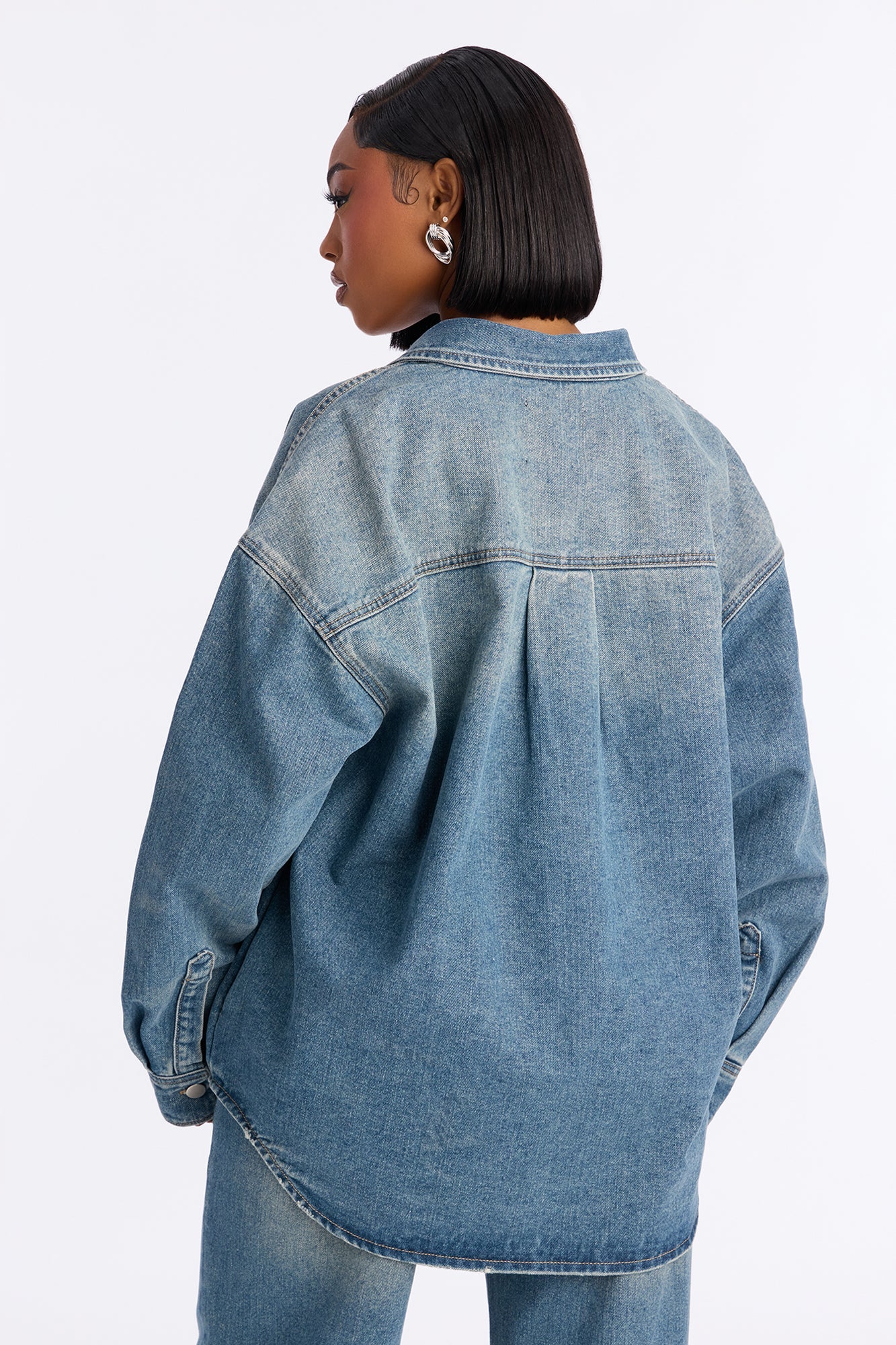 Luna Denim Shacket - Vintage Wash