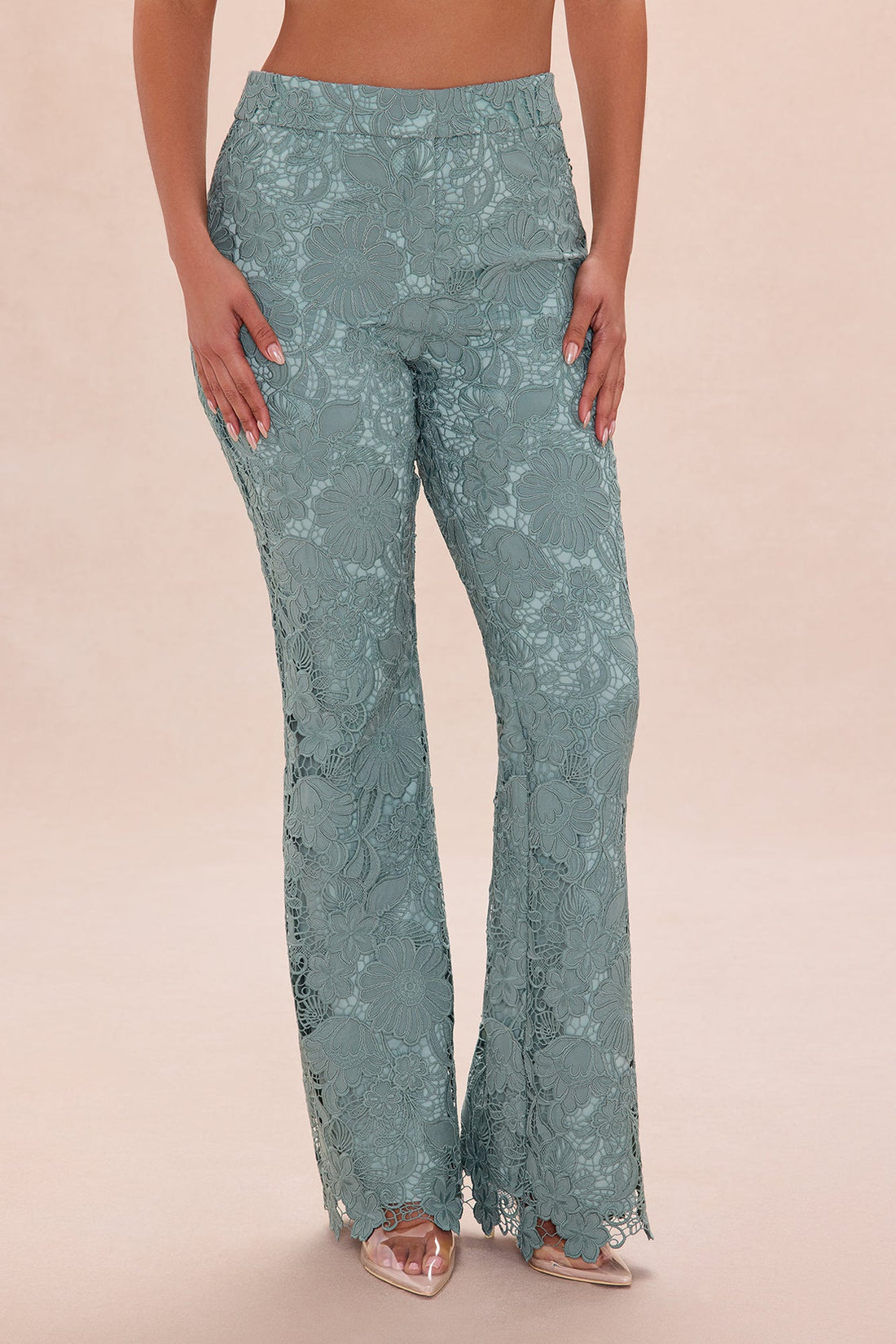 Zella Embroidered Pant - Sage