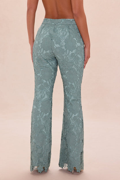 Zella Embroidered Pant - Sage
