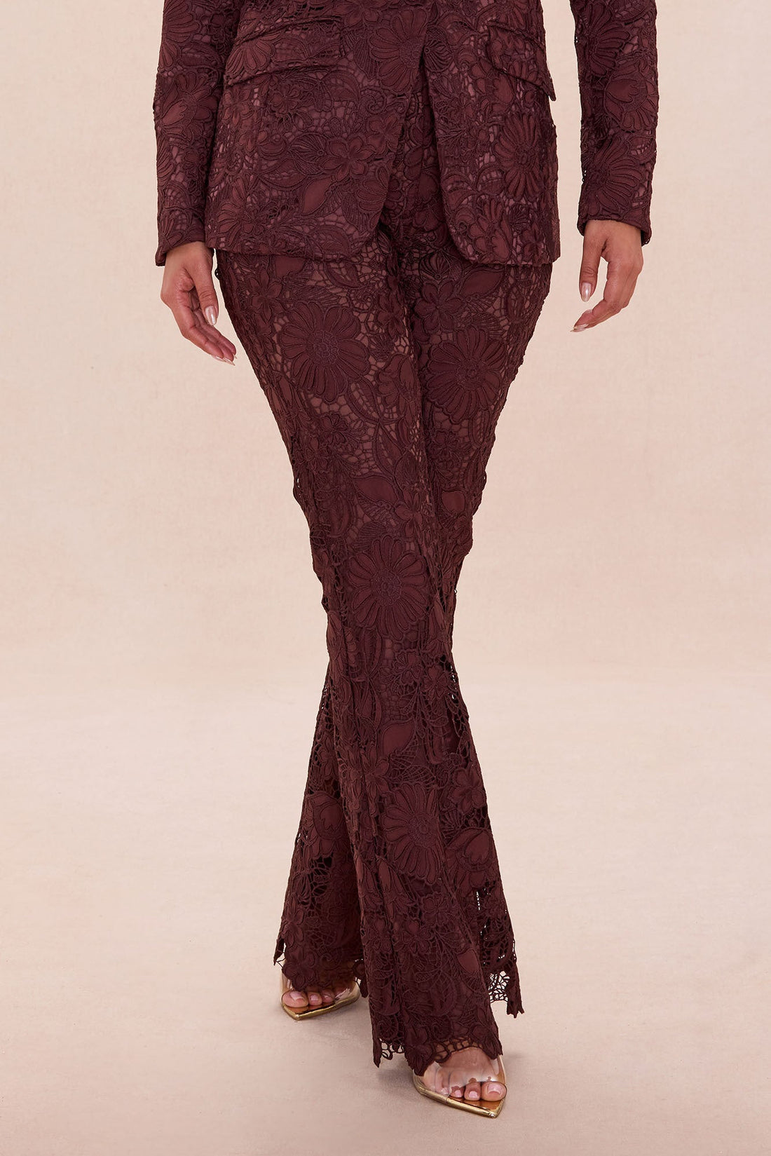 Zella Embroidered Pant - Chocolate