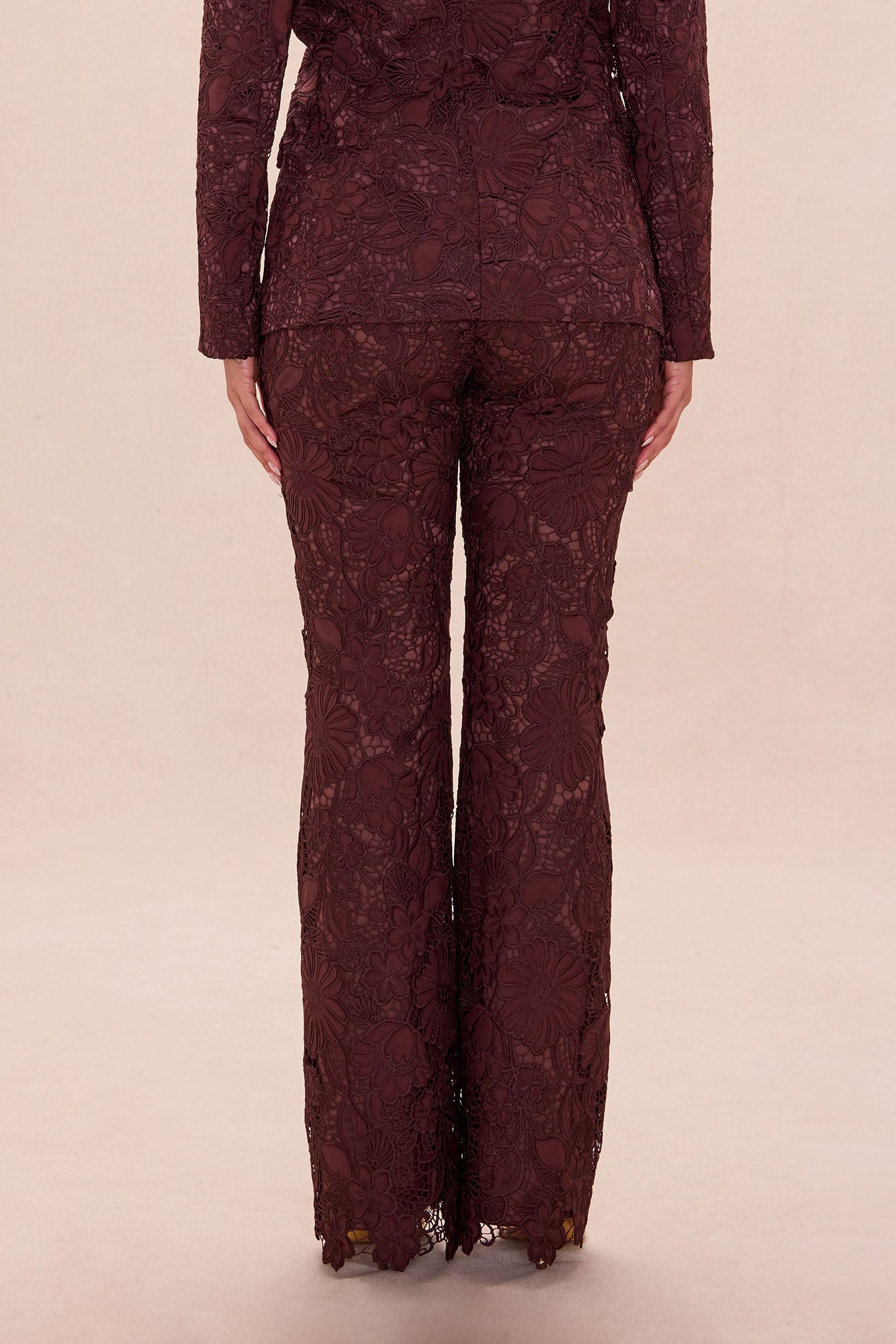 Zella Embroidered Pant - Chocolate