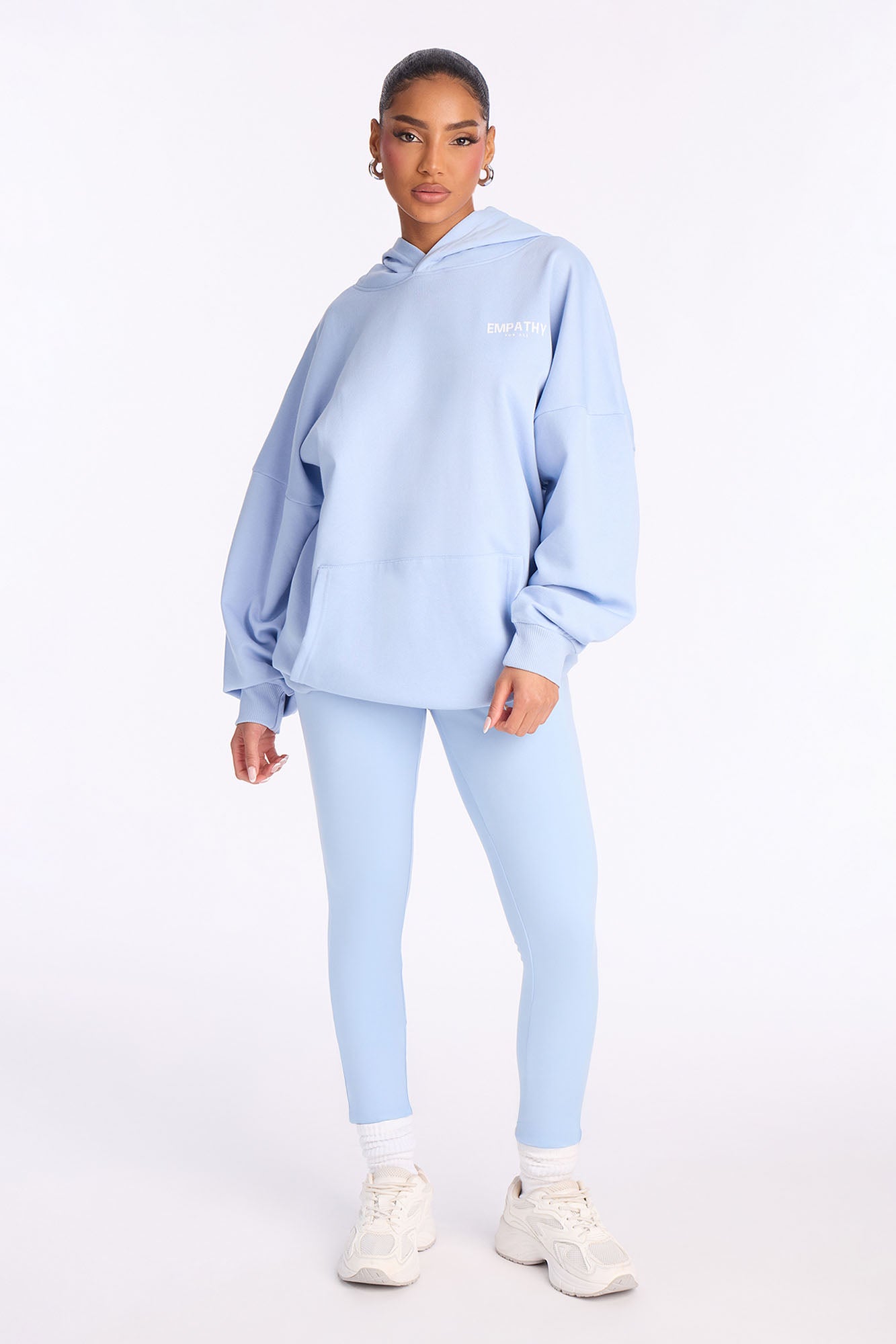 Positive Spirit Fleece Pant Set - Dusty Blue