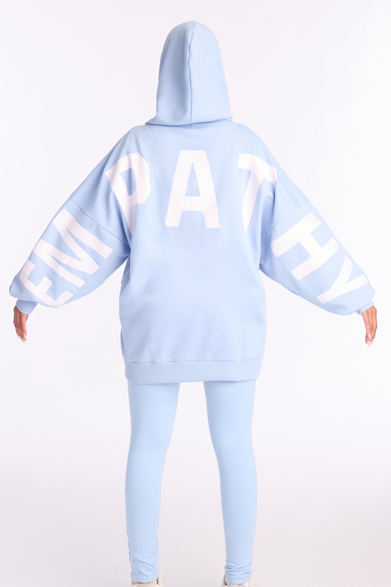 Positive Spirit Fleece Pant Set - Dusty Blue