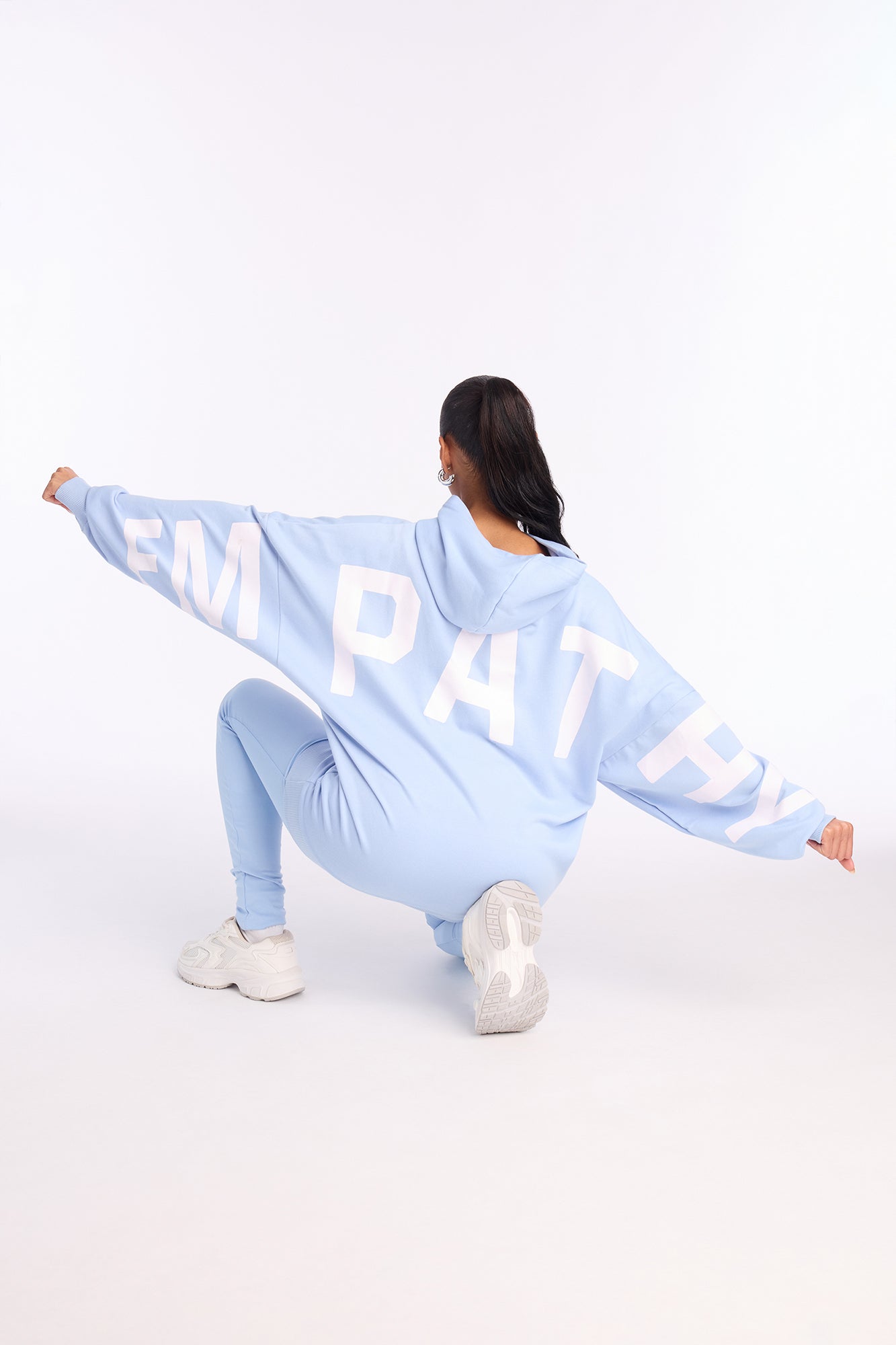 Positive Spirit Fleece Pant Set - Dusty Blue